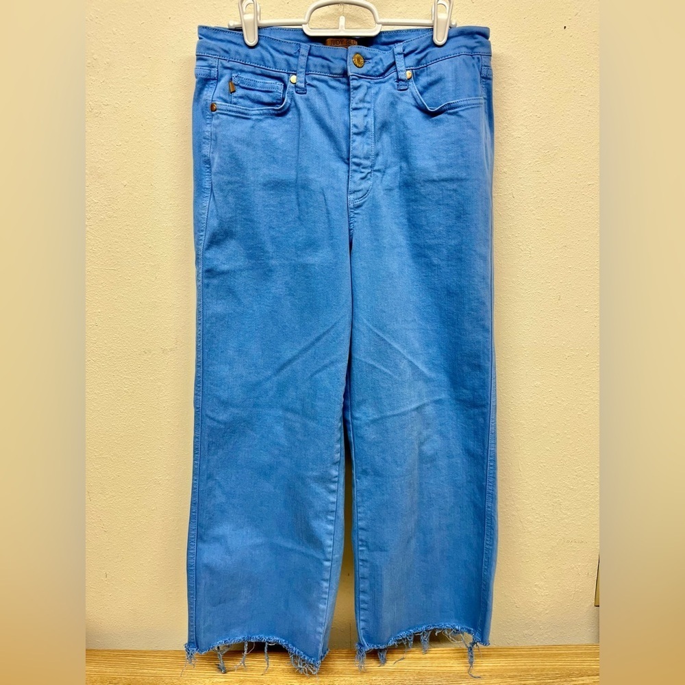 Judy Blue High Waist Crop Wide Leg Women's Blue Jeans Size 11/30 Style#JB88843 C - Picture 8 of 9